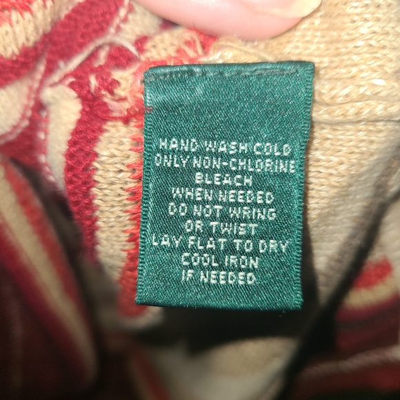 Ralph Lauren Linen Fall Colors Pattern Sleeveless Sweater 1X - Picture 5 of 8